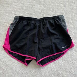 Nike Black and Pink Athletic Shorts Sleek Performance Design